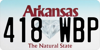 AR license plate 418WBP