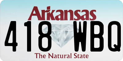 AR license plate 418WBQ