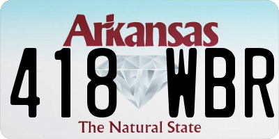 AR license plate 418WBR