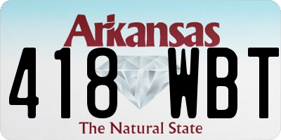 AR license plate 418WBT