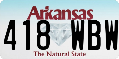 AR license plate 418WBW