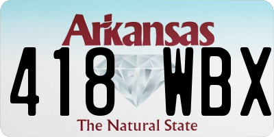 AR license plate 418WBX
