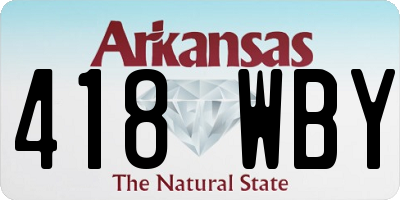 AR license plate 418WBY