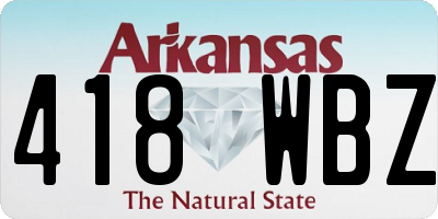AR license plate 418WBZ
