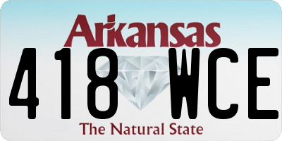 AR license plate 418WCE