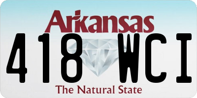 AR license plate 418WCI