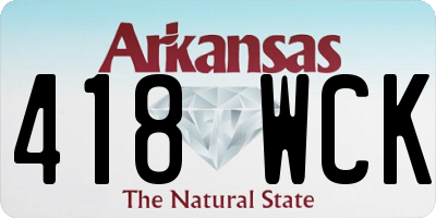 AR license plate 418WCK