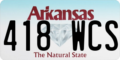 AR license plate 418WCS