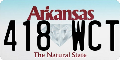 AR license plate 418WCT