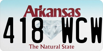AR license plate 418WCW