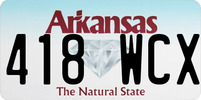 AR license plate 418WCX