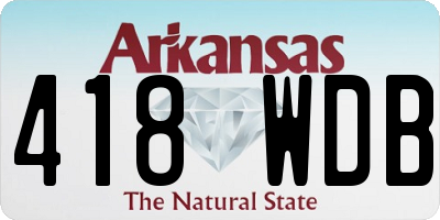 AR license plate 418WDB