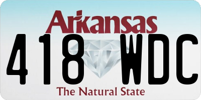 AR license plate 418WDC