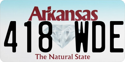 AR license plate 418WDE