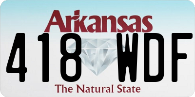 AR license plate 418WDF