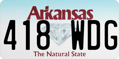 AR license plate 418WDG