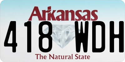 AR license plate 418WDH