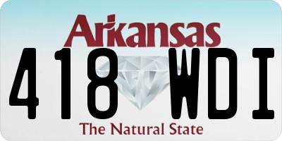 AR license plate 418WDI