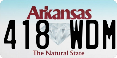 AR license plate 418WDM