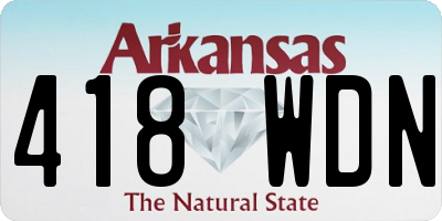 AR license plate 418WDN