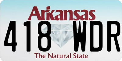 AR license plate 418WDR