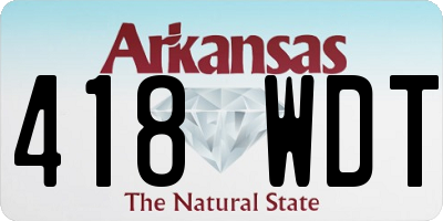 AR license plate 418WDT