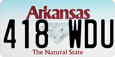 AR license plate 418WDU