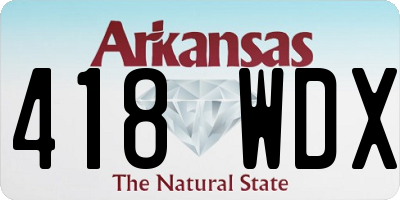 AR license plate 418WDX