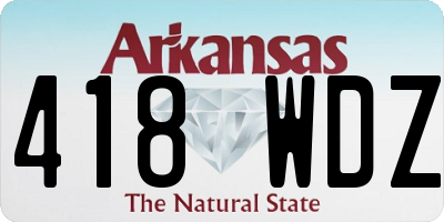 AR license plate 418WDZ
