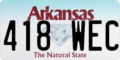 AR license plate 418WEC
