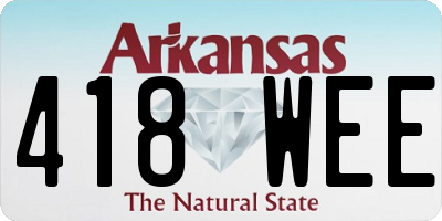 AR license plate 418WEE