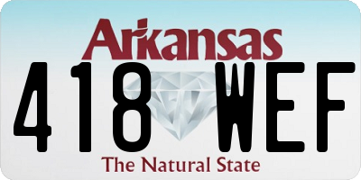 AR license plate 418WEF