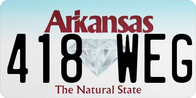 AR license plate 418WEG