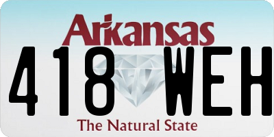 AR license plate 418WEH