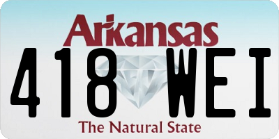 AR license plate 418WEI