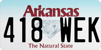 AR license plate 418WEK