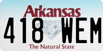 AR license plate 418WEM