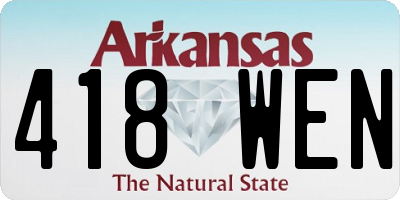 AR license plate 418WEN