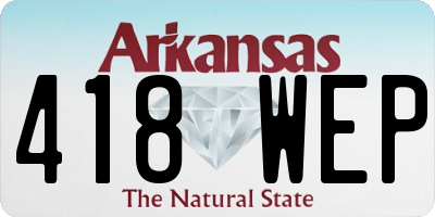 AR license plate 418WEP
