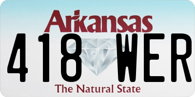 AR license plate 418WER