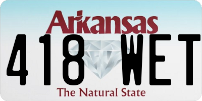 AR license plate 418WET
