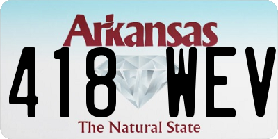 AR license plate 418WEV