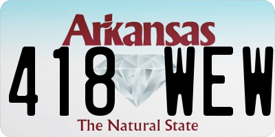 AR license plate 418WEW