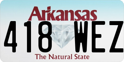 AR license plate 418WEZ