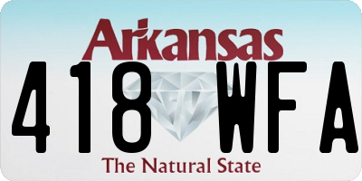 AR license plate 418WFA
