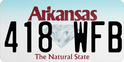 AR license plate 418WFB