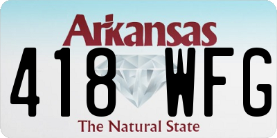 AR license plate 418WFG