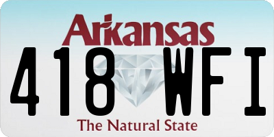 AR license plate 418WFI