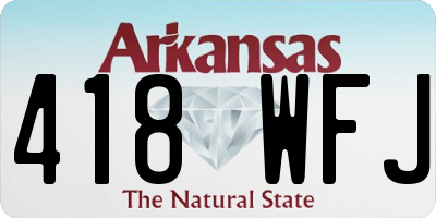 AR license plate 418WFJ