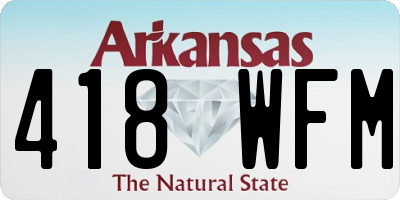 AR license plate 418WFM